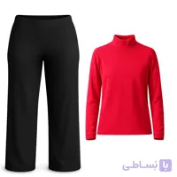ست بلوز یقه‌اسکی فانریپ و شلوار نخ‌پنبه دلداده