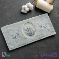 حوله دستی سرمه دوزی گندم رنگ طوسی سبز