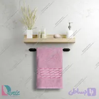 حوله دستی بزرگ طرح آرام رنگ کالباسی