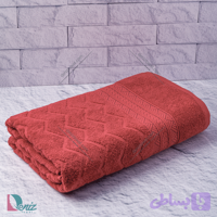 حوله حمامی طرح البروس رنگ آجری