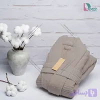 حوله تن پوش Cotton Life رنگ خاکی