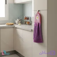 آویز حوله ای آشپزخانه طرح نیمرو رنگ بنفش