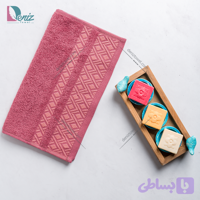 حوله دستی الماس رنگ عنابی