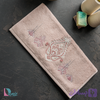 حوله دستی سرمه دوزی داماس رنگ پودرا