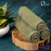 حوله دستی بسته سه عددی ساده رنگ سدری