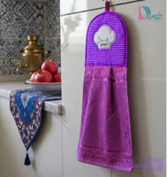 آویز حوله ای آشپزخانه طرح کلاه سرآشپز رنگ بنفش