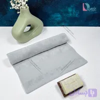 حوله دستی طرح والرون رنگ طوسی روشن