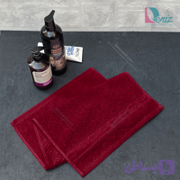 حوله دستی طرح لیوانا رنگ زرشکی