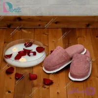 دمپایی حوله ای طرح کرالیچ رنگ کالباسی تیره