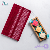حوله دستی الماس رنگ زرشکی