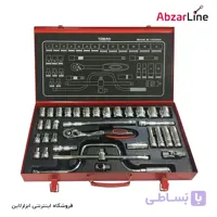 مجموعه 34 عددی آچار بکس و سری بکس توسن مدل T1252-34M درایو 1/2 اینچ