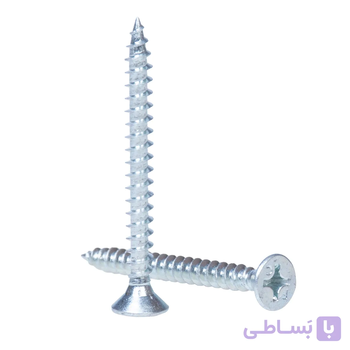 پیچ ام دی اف سفید سایز 6 سانتی قطر 6 میلی متر