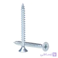 پیچ ام دی اف سفید سایز 6 سانتی قطر 6 میلی متر