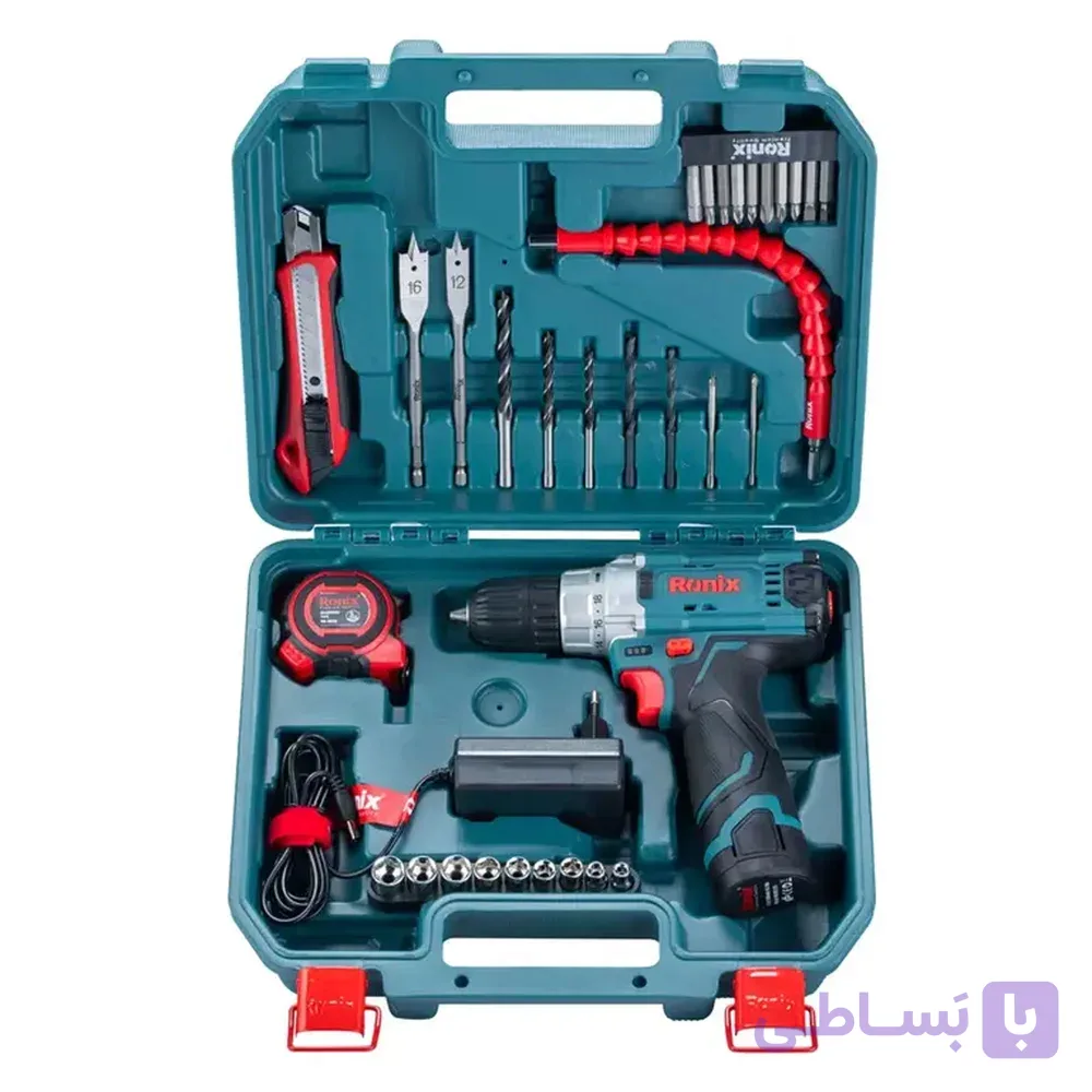 کیت 33 عددی دریل چکشی شارژی رونیکس مدل RS-8615
