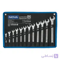 مجموعه 12 عددی آچار یکسر تخت یکسر رینگ نووا مدل 9431