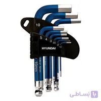 مجموعه ۹ عددی آچار آلن شش گوش هیوندای مدل HT190