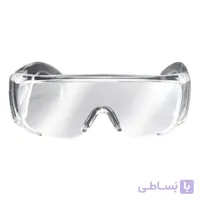 عینک ایمنی کریستالی پره دار دودی
