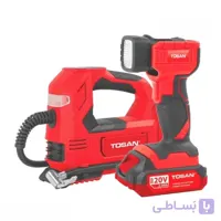 کیت کمپرسور فندکی و چراغ قوه شارژی توسن مدل 9799
