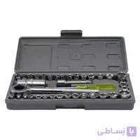 مجموعه 40 عددی آچار بکس و دسته آچار آیوا