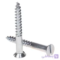 پیچ چوب دوسو نقره ای طول 3.5 و قطر 4 سانتیمتر