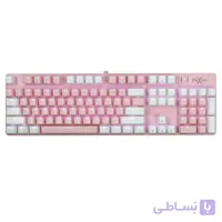 کیبورد گیمینگ مخصوص بازی فاکس ایکس ری مدل FXR-HKM-68 PINK LOVE