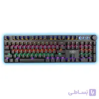 کیبورد گیمینگ مخصوص بازی فاکس ایکس ری مدل FXR-HKM-61 SPIN