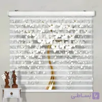 پرده زبرا تصویری چاپی گل دار کد AZ-01