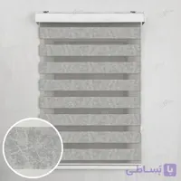 پرده زبرا طرح سنگ نقره‌ای با هاله‌های کالباسی کد T2220
