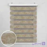 پرده زبرا طرح سنگ قهوه ای نقره ای T2219