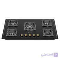 اجاق گاز صفحه ای استیل 5 شعله داتیس قطعات ساباف ایتالیا مدل DS 590