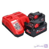 کیت باتری و شارژر 8 آمپر 18 ولت میلواکی مدل M18HNRG-802