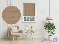 پرده کرکره چوبی نسکافه‌ای ۵ سانتیمتری کد dp19401