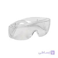 عینک ایمنی محافظ بغل کرکره ای رنگ سفید کد TP-E001
