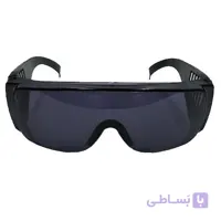 عینک ایمنی محافظ بغل کرکره ای رنگ دودی کد TP-E002