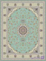 قالی سلیمان طرح صفویه سبز