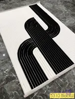 فرش آرمانی کلکسیون لونا طرح 5310 مشکی سفید