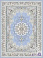 فرش قیطران 1500 شانه طرح منا آبی روشن