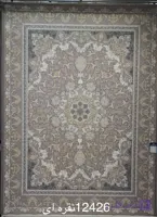 فرش بزرگمهر 1200 شانه طرح 12821 نقره ای