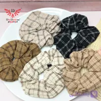کش مو اسکرانچی چهارخونه K98