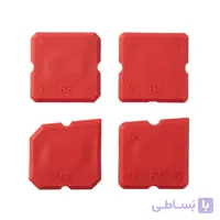 لیسه چسب آکواریوم و چسب سیلیکون ۴ عددی | ابزار فرم‌دهی و صاف‌کاری چسب با ۱۶ پروفیل