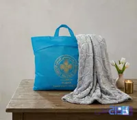 پتو مسافرتی گلبافت فلورا دونفره (طوسی) کد 140503271