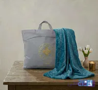 پتو مسافرتی گلبافت فلورا تکنفره (سبزآبی) کد 140502241