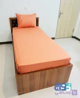 روتختی هتلی کشدار تکنفره کد 140503201 (رنگ گلبه‌ای)