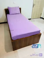 ملحفه هتلی تکنفره کشدار کد 140502071 (رنگ یاسی)