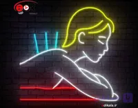 تابلو نئون طرح گردنبند قطره شماره 1 در ابعاد مختلف +آداپتور+ فایل لایه باز