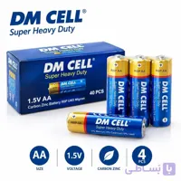 باتری قلمی DM CELL مدل 1.5 ولت |R6P AA (شیرینگ) بسته 4 عددی