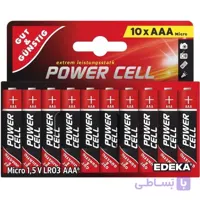 باتری نیم قلمی آلکالاین Alkaline ده تایی مارک POWER CELL
