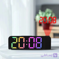 ساعت دیجیتال RGB LED رومیزی 0729 با قابلیت نمایش پروژکتور لیزر