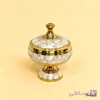 قندان برنج و صدف پایه دار مدل ۳