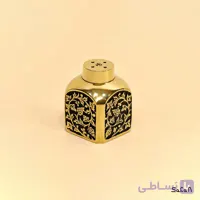 نمکدان برنجی میناکاری مکعبی طرح انگور